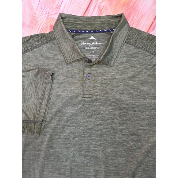 Tommy Bahama IslandZone Green Polo Shirt Large UPF 30 - Picture 4 of 8